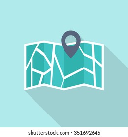 map location icon. vector illustration