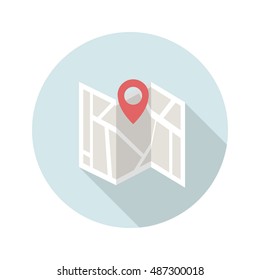 map location icon. vector illustration