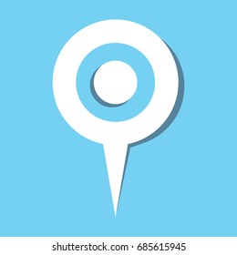 Map location icon. Vector illustration in flat style.