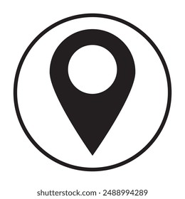 Kartenstandort-Symbol Vektorgrafik-Symbol.