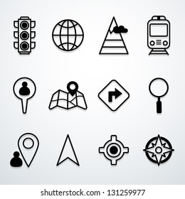 Map and location icons