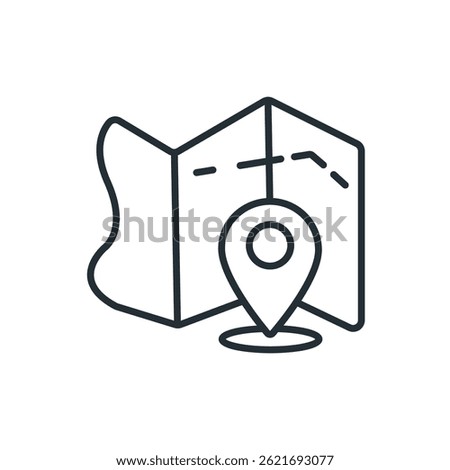 map location icons isolated on White Background. Flat style design