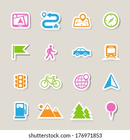 Map and Location Icons set .Illustration eps10