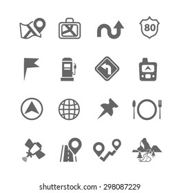 Map and Location icons set,Vector