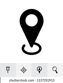 Map and location icons with White Background
