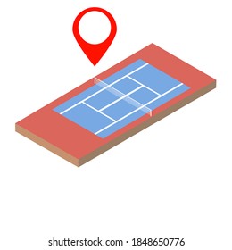 Mapa y ubicación aislados en fondo blanco para la interfaz de usuario. Ilustración de ubicación 