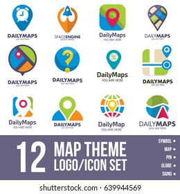 map location logo/icon bundle