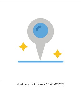 Map, Location, Marker  Flat Color Icon. Vector icon banner Template. Vector Icon Template background