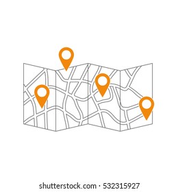 Map location marker icon vector illustration graphic design