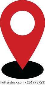 Map location marker pin symbol.