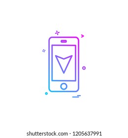 map location mobile navigation icon vector design