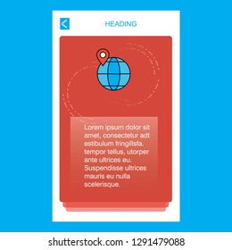 Map location  mobile vertical banner design design. Vector