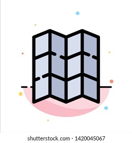 Map, Location, Motivation Abstract Flat Color Icon Template