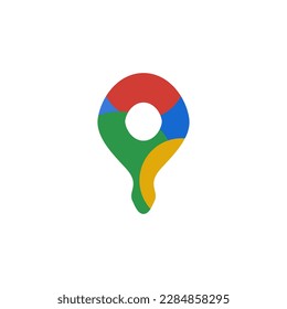 Map location multicolor logo, vector illustration in trendy style. Editable graphic resources for many purposes. 