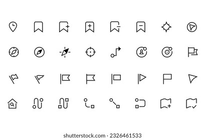 Map, location and navigation vector illustration icon set. 