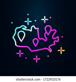 Map, location nolan icon. Simple thin line, outline vector of geography icons for ui and ux, website or mobile application