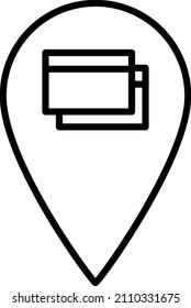 Map Location Outline Icon Vector