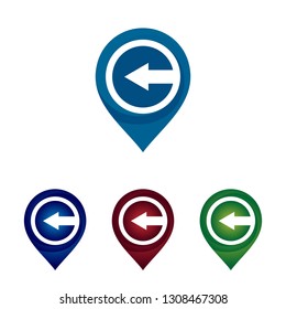 Map Location Pin Arrow Tag Symbol