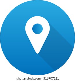Map location pin flat icon