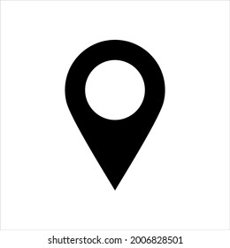 Map Location, pin icon design template, vector illustration.