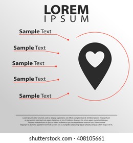 map location pin icon. location infographics template