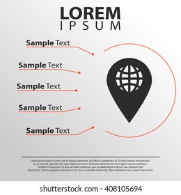 map location pin icon. location infographics template