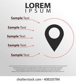map location pin icon. location infographics template