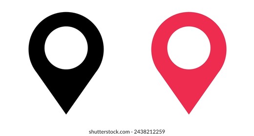 icono de pin de ubicación de mapa, puntero de marcador de mapa