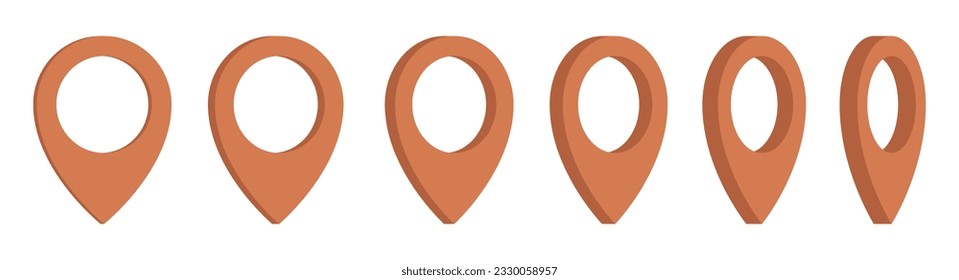 Conjunto de iconos de la ubicación de mapas