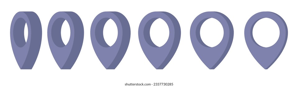 Conjunto de iconos de la ubicación de mapas