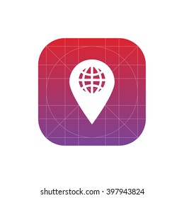 map location pin icon. vector eps10 icon