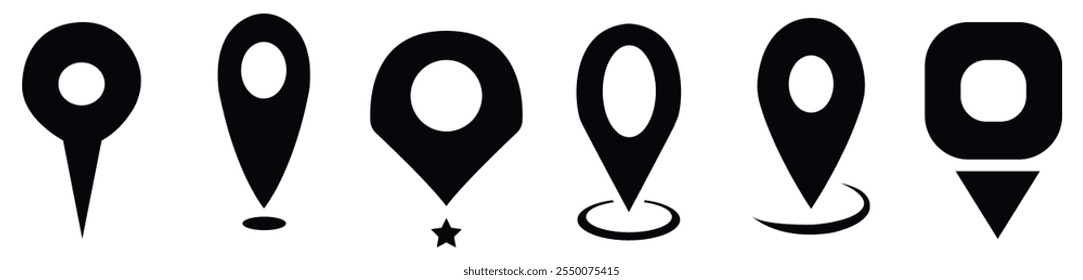 Map and Location Pin Icons Vector Collection