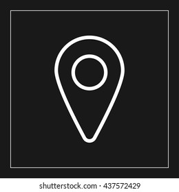 map location pin line icon