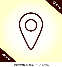  map location pin line icon