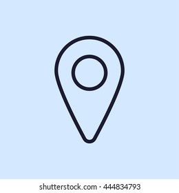  map location pin line icon