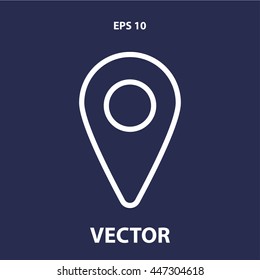  map location pin line icon