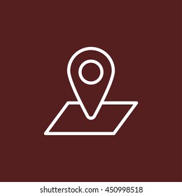  map location pin line icon