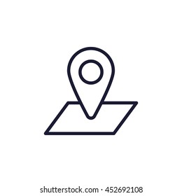  map location pin line icon