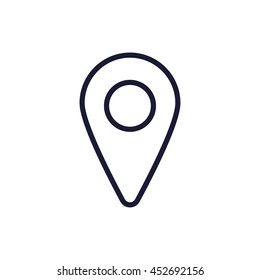  map location pin line icon