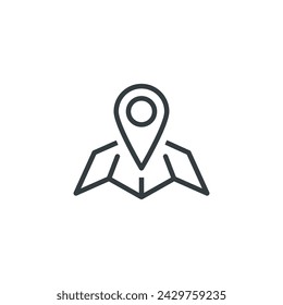 Map location pin marker icon, vector illustration