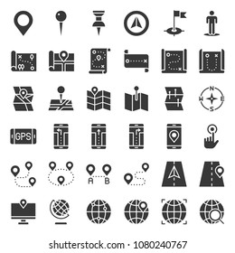 Map, location, pin and navigation vector, solid icon