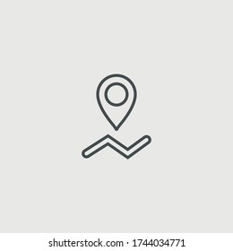 Map location pin vector icon illustration sign