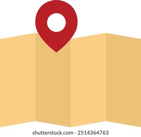 Map Location with Pin Vector Illustration