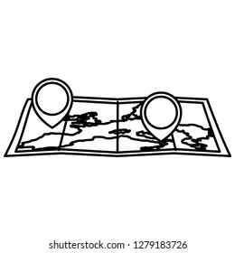 map and location pins design