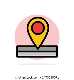 Map, Location, Place Abstract Circle Background Flat color Icon