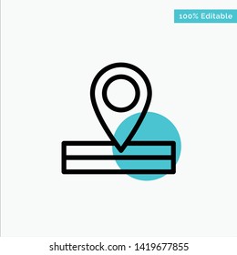 Map, Location, Place turquoise highlight circle point Vector icon