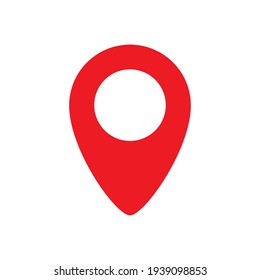 map location pointer flat style isolated on white background. vector illustration