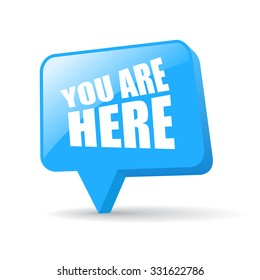 Map location pointer, you are here