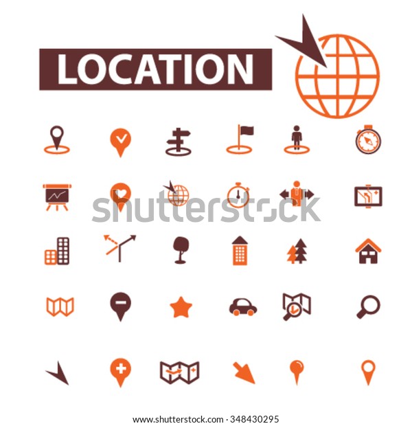 map, location, route  icons,\
signs vector concept set for infographics, mobile, website,\
application