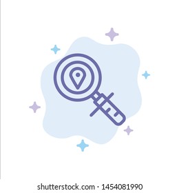 Map, Location, Search, Navigation Blue Icon on Abstract Cloud Background